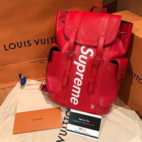 lv x supreme luggage hang|louis vuitton x supreme christopher.